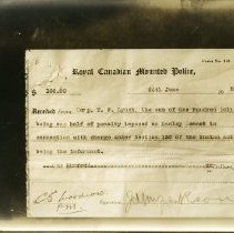 Royal Canadian Mounted Police Receipt